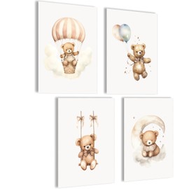 Teddy Pictures Children's Room Boys | Baby Room Poster Set | Pictures Nursery Girls | Baby Room Decoration Children's Room | Pictures for Children's Room | Baby Room Decoration | Picture Children's