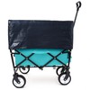 ESPIDOO Foldable Utility Wagon Cart: Heavy-Duty Metal Frame with 360°