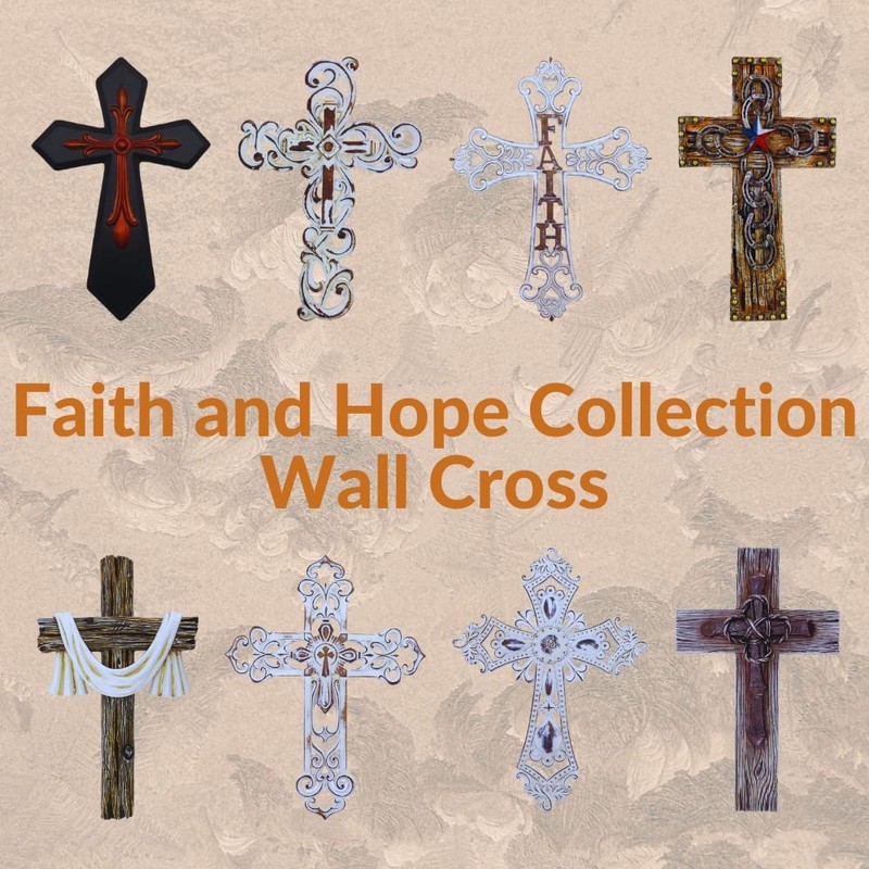 Comfy Hour Faith and Hope Collection Wall Hanging Cross (Gold)
