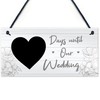 RED OCEAN Wedding Countdown Chalkboard Hanging Decor Sign Novelty Engagement