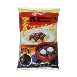 Shirakiku Red Bean Paste Tsubu An | Japanese Sweetened Red Bean Paste | Coarsely with Sugar and Water | No Artificial Coloring, No Preservatives | Ideal for Asian Desserts - 17.6oz Single Pack