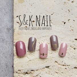S&K NAIL Elegant & Stats Nail Seal, No Hardening Required, Curing Type, Gel Nail Seal, Just Stick, Hand, Autumn, Winter, Wedding, Wedding, Bridal, 6 Sizes, 24 Pieces, Made in Japan