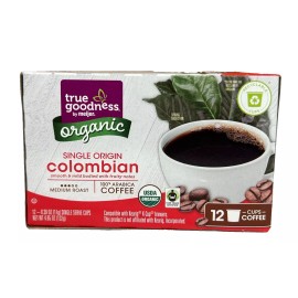 True Goodness by Meijer Colombian Organic Medium Roast Coffee K Cups 12 ct