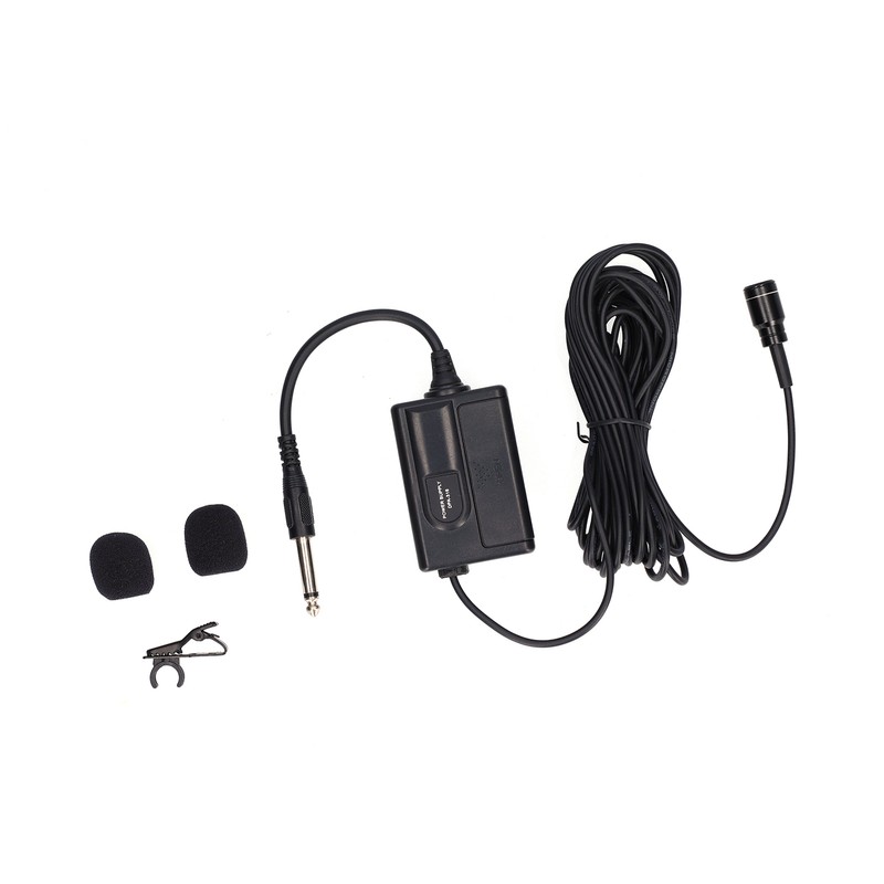 236in Wired Lavalier Microphone Clip On Lapel Condenser Mic for