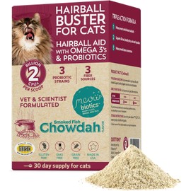 Fidobiotics Hairball Buster, Cat Hairball Aid, with Probiotics, Smoked Fish Chowdah, 2 Billion CFUs, 0.5 oz (15 g)