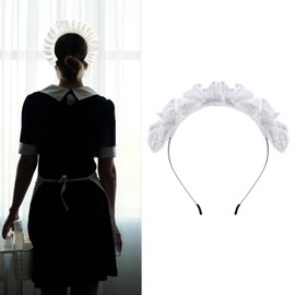 lweiyupeixx Hairband Delicate Headband Elegant Hollow Out Pattern Pleated Laces Hair Hoop Party Headpiece Cosplay Costume Props for Women