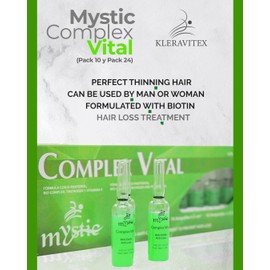 Kleravitex Mystic Complex Vital Ampoules For Hair Loss and Thinning - Regrowth Treatment With Biotin Bio-Complex and Tocopherol (Pk.24)
