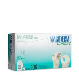 GUANTE AMBIDERM CONFORT LISO MEDIANO CAJA C/100 PZAS