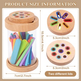 LETTERASHQP Colour Shape Sorting Toy Colour Sorting Game from 1 Year 2-in-1 Colour Sorting Toy Sorting Game Wooden Toy Motor Skills Toy from 1 2 3 4 Years Educational Games Learning Toy Children's Toy