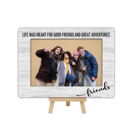 OXRUN Best Friends Picture Frame, BFF Gifts Wooden Photo Frame with Easel, Display Photo Insert, 4x6 Friendship Picture Frame for Tabletop Display - B15
