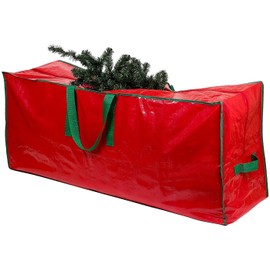 SHATCHI Christmas Tree Storage Bag, Holds up to 2.5 m Long Disassembled Artificial Christmas Trees, Durable Waterproof Material, Zip, Carry Handles, 125 x 68 x 30.5 cm