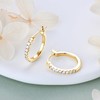 AINUOSHI Moissanite Hoop Earrings 0.4 Carat (1.8mm*16pcs) 14K Yellow Gold