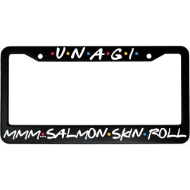 MCMP Unagi Salmon Skin Roll Friends TV Show Aluminum Car License Plate Frame