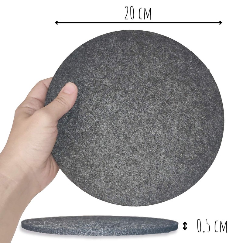 Felt Coasters, Round Table Coasters for Pots, Pans, Plates, Glasses,