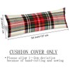 Plaid Body Pillow Cover Red and White Plaid Scottish Tartan