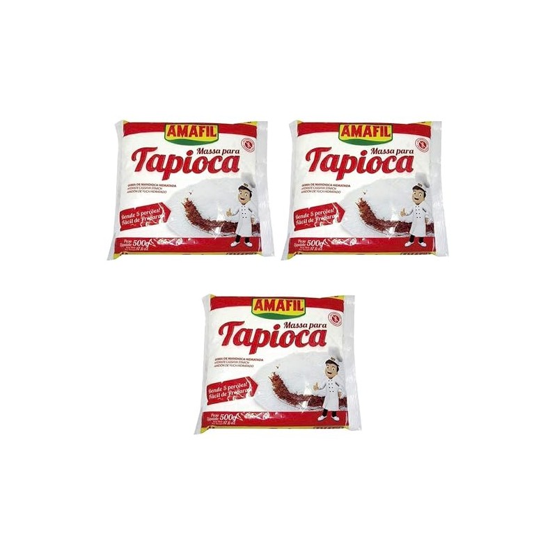 Brand Amafil Tapioca Flour 500g (17.6oz) Massa Para Tapioca -