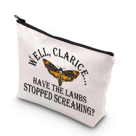 PLITI Silence Lambs Movie Inspired Gift Well Clarice Have The Lambs Stopped Screaming Makeup Bag Hannibal Lecter Fan Gift, Lambs Stopped U, Fashionable