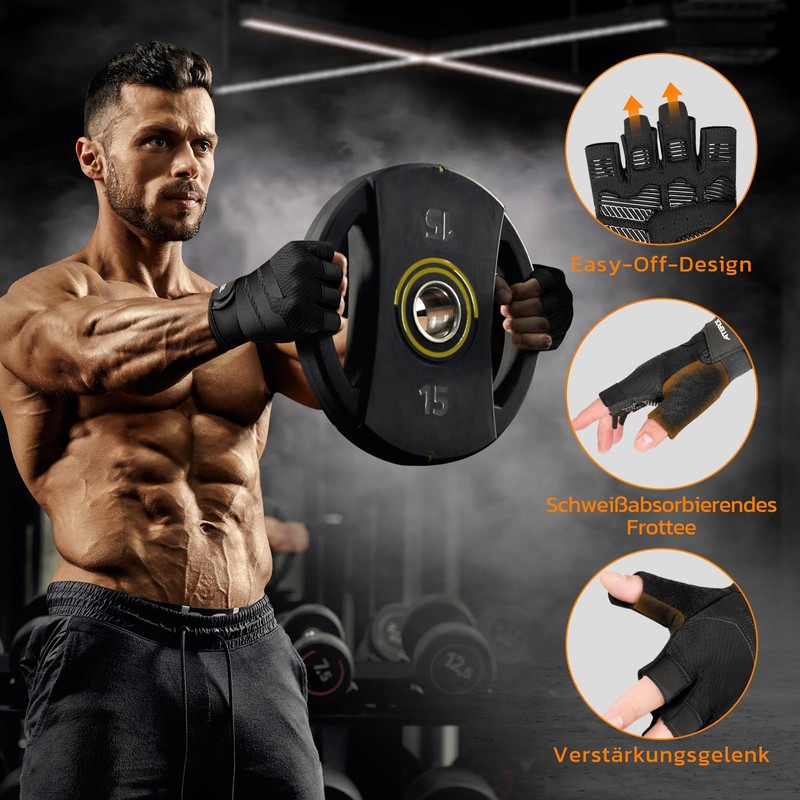 ATERCEL Fitness Gloves for Men and Women, Non-Slip Training Gloves