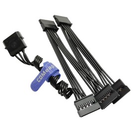 COMeap Molex to SATA Power Splitter Cable, Molex to 5X Serial ATA Power Extension Hard Drive Adapter 24-inch(60CM)