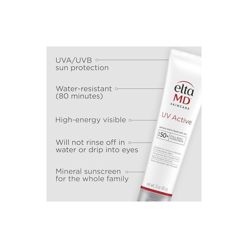 EltaMD Protector solar mineral activo UV con óxido de zinc