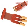 Outdoor Three Finger Guard Glove Traditional Recurved Bow Shooting Archery