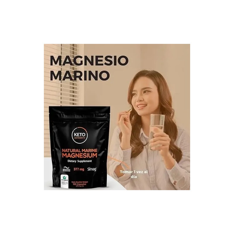 Magnesio Marino Natural Keto Authority 120 Cápsulas Sabor