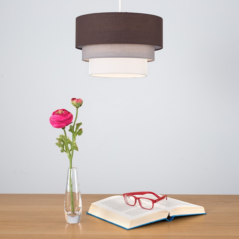 MiniSun Round Modern 3 Tier Fabric Ceiling Pendant Lamp Light