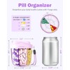 Pill Organizer,Pill Dispenser with 7 Large Compartments,Portable Pill Box Bottle
