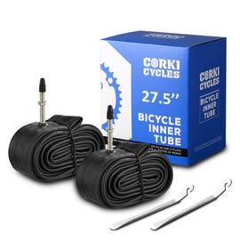 Corki Cycles 27.5 Mountain Bike Tube 27.5 x 1.95 2.0 2.1 2.125 Presta Valve 48mm, Butyl Rubber 650B Bike Inner Tube 2 Pack