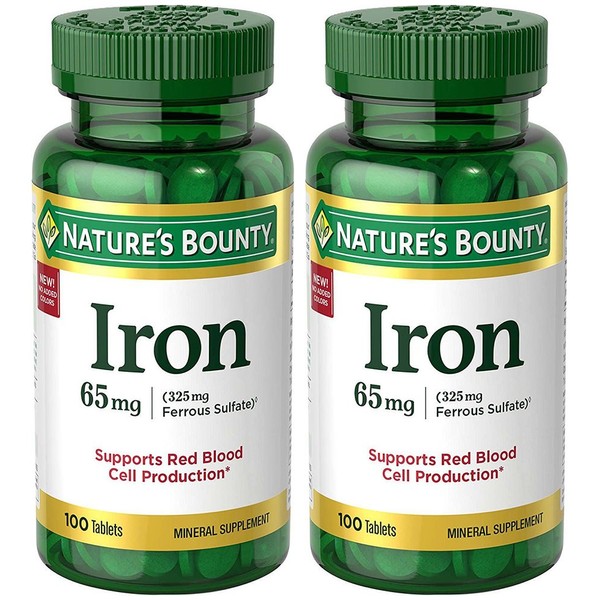 Nature's Bounty Iron 65 mg (325 mg Ferrous Sulfate), 2