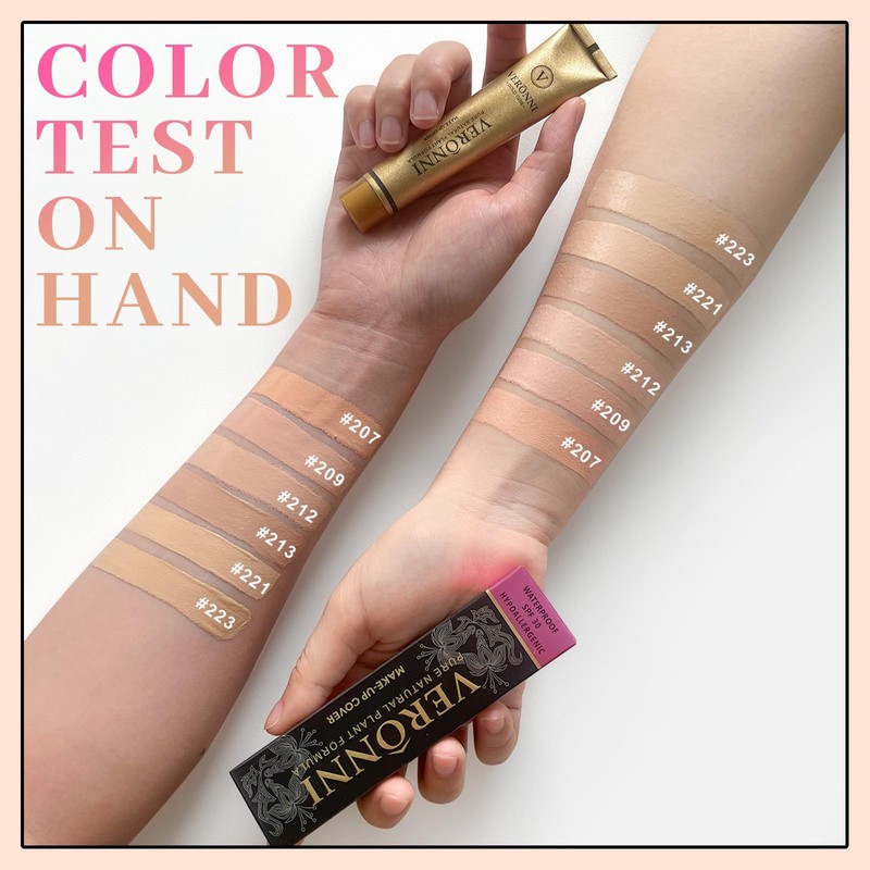 VERONNI Makeup Cover Concealer Makeup Cover Up Waterproof Foundation Amazing