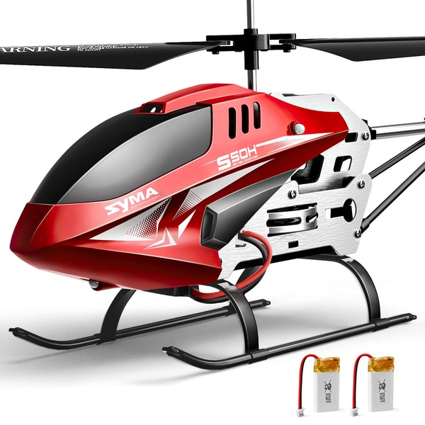 SYMA RC Helicopters, S50H Remote Control Helicopter Toys for Boys Girls with 2 Batteries, Altitude Hold, One-Key Take Off/Landing, 2 Speed Modes, 2.4GHz 3.5 CH Airplane Gift for Kids Adults, Red