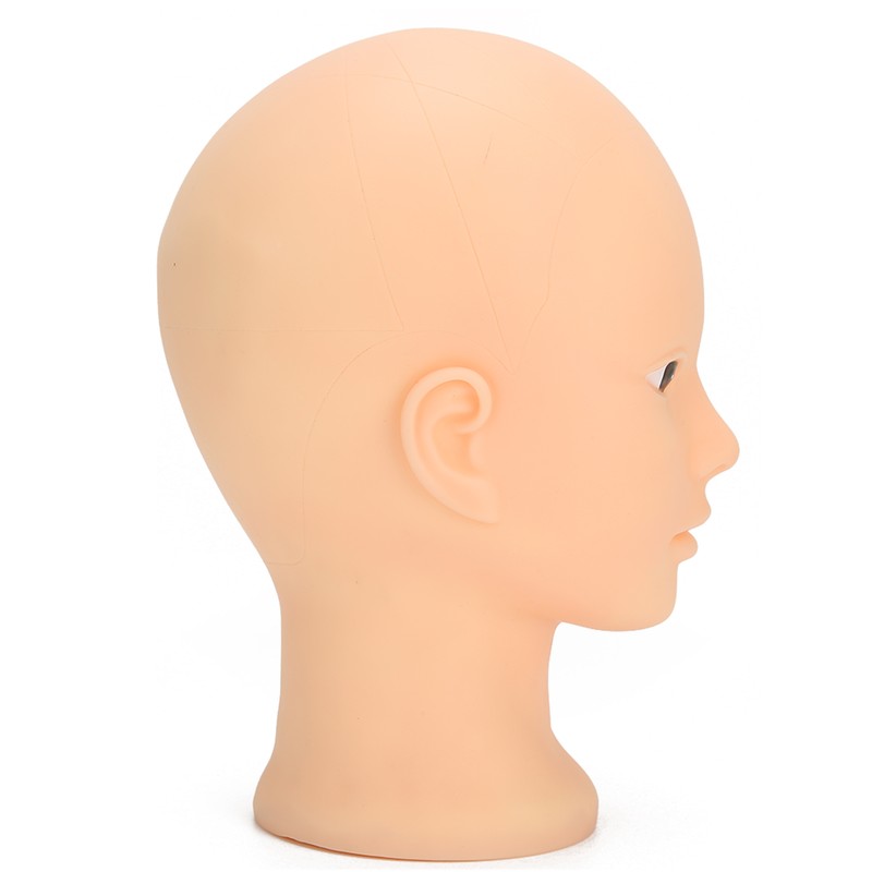 Mannequin Head Makeup Training Practice Wig Hat Display Bald Mannequin