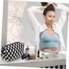Outanaya Woolen Yarn Checkered Cosmetic Bag Large Capacity Travel Toiletry