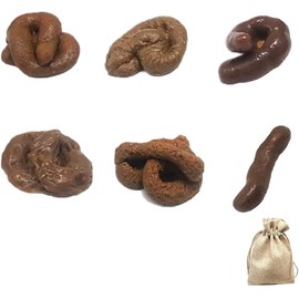 6 Pieces Realistic Fake Poop Fake Poop Novelty Floating Fake Poop Toy for April Fool's Day, 6 Different Shapes
