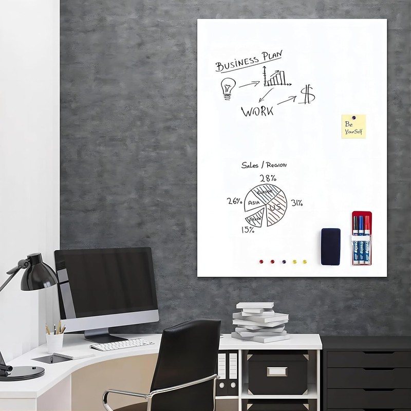 Babenoun Magnetic Dry Erase Board Contact Paper 24"x39" for Wall