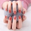 24pcs Removable Solid Color Nail Tips Deep Tight Solid Color