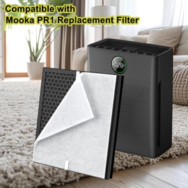aiyawen PR1 Replacement Filter Compatible with Mooka PR1 Air Purifier,2 Pack H13 filter Activated Carbon