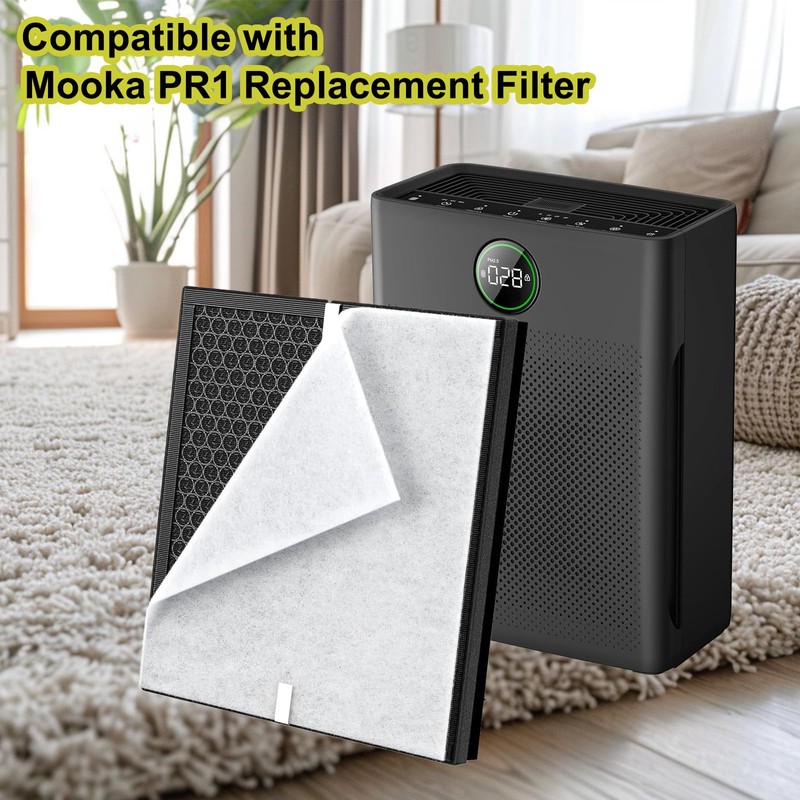 aiyawen PR1 Replacement Filter Compatible with Mooka PR1 Air Purifier,2