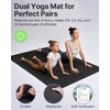 YOTTOY Large Yoga Mat (75 * 52 * 1/2inch),Extra Wide