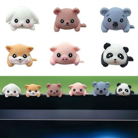 ZIMISI 6PCS Car Dashboard Ornament, Auto Navigator Screen Decoration, Cute Rear View Mirror Ornaments, Funny Vehicle Interior Accessories for Women, Men (Lying down)