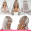 Smartinnov Grey Human Hair Wig Glueless 13x4 HD Transparent Lace