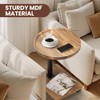 PPAMAPIC C Shaped End Table Adjustable Height, 360°Swivel TV Tray