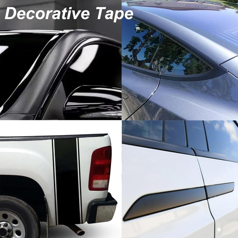 Lypumso Matte Black Vinyl Wrap Tape Roll, 6 Inch x