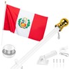 This Peru Flag 3x5 ft with White Pole Kit: Longest