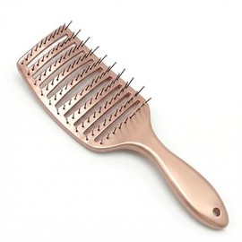 Earth & I Cepillo desenredante Rosegold para mujeres y niños. Cepillo de paleta ventilado para cabello húmedo o seco. Diseño de dientes anchos antirot