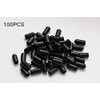 asweo 1/4" Screw Thread Protectors (Black, 100 PCS, PVC, Round)