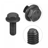 sourcing map Metric M12x30mm Hex Flange Bolts, 6pcs 10.9 Grade