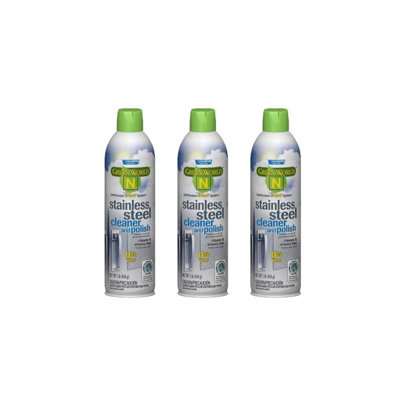 Green World N Logo Champion Sprayon Stainless Steel Cleaner &