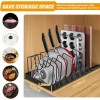 Taeyonk 1 Pack Pull Out Pot and Pan Organizer Under